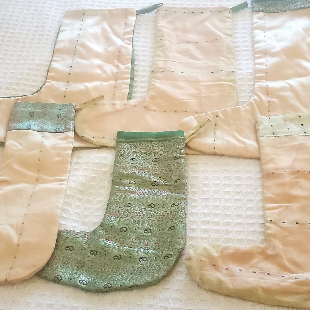 Set of Unique Handmade Christmas stockings
